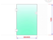 Polaris Gate Kit 2 - Glass to glass hinges, glass to wall/post latch and 800mm gate - Brushed Gold